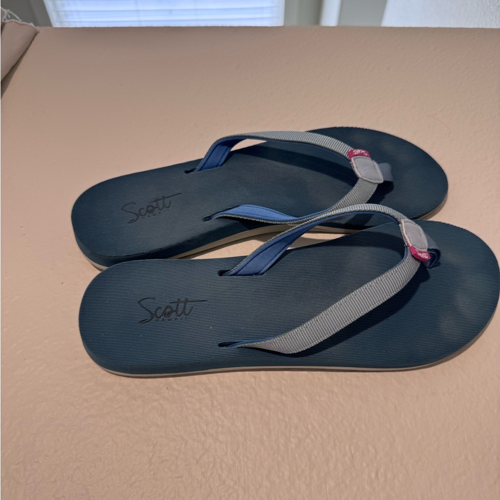 Scott Blue Flip Flops